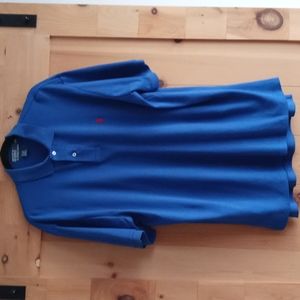 Mens Royal Blue Ralph Lauren Polo collared shirt. Red Polo Horse.